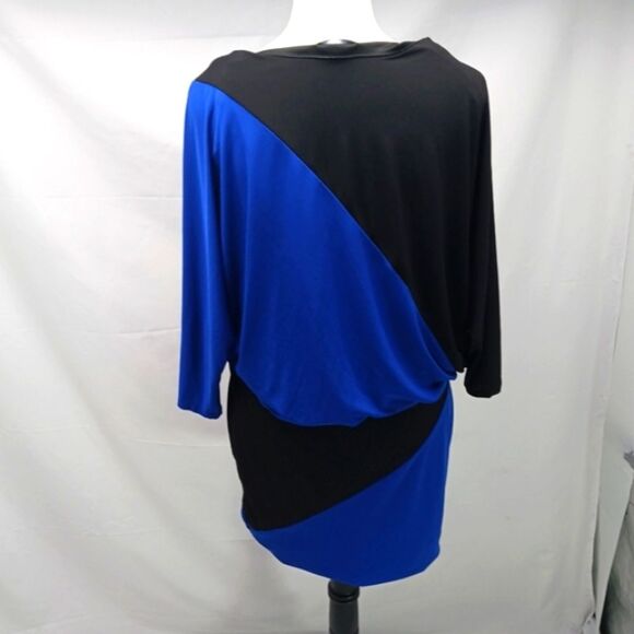 Enfocus Studio Two Toned Color-Block Midi Woman's 12. 80s Style. Lined - Picture 2 of 8